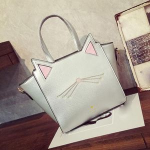 Molave Tote Tas Grote Capaciteit Lederen Tassen Vrouwen Kat Oor Messenger Bag Handtassen Nov23