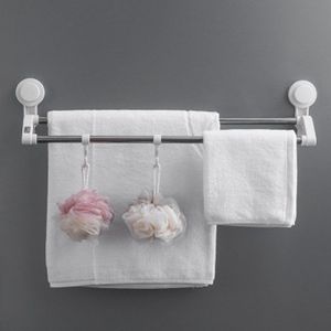 Ledfre Punch-Gratis Rvs Zuignap Wc Nail-Gratis Plastic Handdoekenrek Tweepolige Dubbele-layer Badkamer LF68005