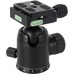 Bgning 360 Graden Panorama Balhoofd Statief Camera Mount Stand Telefoon Houder Clip XJ-8 Zaklamp Microfoon Met Waterpas