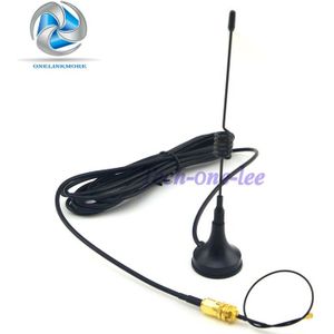 433 Mhz Antenne 5dbi SMA Connector Straight Wifi voor Ham Radio + SMA vrouwelijke schot te Ufl. /IPX pigtail kabel 1.13 15 cm