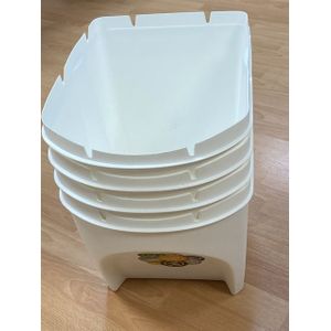 Set Van 4 Vuilnisbakken/Reconditioned Recycling 100L (4x25L) Prosperplast Plastic Sortibox In Diverse Kleur