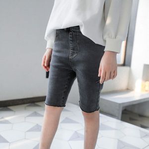 Kinderen Denim Shorts Lente Koreaanse Meisje Westerse Stijl Bovenkleding Vijf-Point Broek Koreaanse Broek Trend