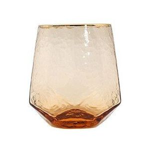 Geometrische Wijn Glazen Bekers Gehamerd Loodvrij Champagne Glas Coral Gold Side Rode Wijn Beker Glas