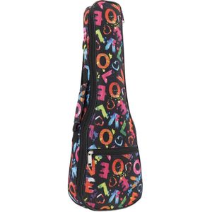 Ukulele Tas 21 Inch Zwart Draagbare Ukulele Bag Soft Case Monolaag Zak Enkele Schouder Rugzak Gewatteerde