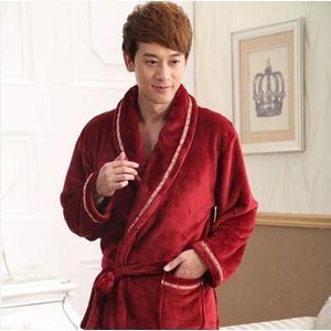 Liefhebbers Jurk voor Mannen en Vrouwen Warm Super Zachte Flanellen Coral Fleece Lange Badjas Heren Kimono Badjas Mannelijke Dressing gown Robes