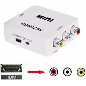 Hdmi Naar Mini Composiet Cvbs Rca Av Video Converter Adapter Oude Tv 1080P Hrca Usb kabels Multimedia
