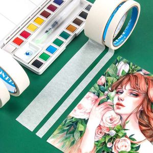 Aquarel Masking Plakband Schilderen Geweven Papier Tap Cover Lijm Schets Laat Wit Tool Rimpel Papier Kunst Levert