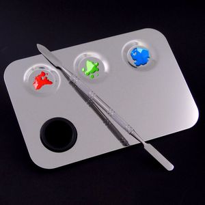 1 st 4 Soort Professionele Make-Up Tool Kit Palet Rvs Nail Make-Up Mengen Palet Spatel Rod Tool