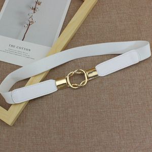 65Cm Vrouwelijke Fijne Elastische Tailleband Zwart Metalen Ronde Gesp Riem Voor Vrouwen Jurk Trui Kleding Decoratie