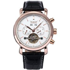 Jaragar Mannen Horloges Tourbillon Mechanische Mens Horloges Datum Kalender Week Maand Multifunctionele Horloges Erkek Kol Saati