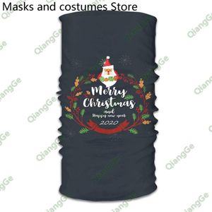 Vrolijk Kerstfeest Driehoek Bandana Half Gezicht Sjaals Opknoping Oor Masker Ijs Zijde Nek Uv Zon Cover Ademend Hoofdband Mannen Vrouwen