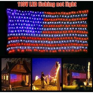 Led Netto Lichten Amerikaanse Vlag Licht Voor Festival Indoor Outdoor Decoratie LB88