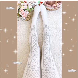 Lolita Sokken Vrouwen Herfst Print Fluwelen 120D Panty Bronzing Lolita Japanse Sokken Vrouwelijke Lolita Japanse Sokken Cos Loli