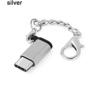 Mode USB 3.1 Type C OTG Adapter Micro USB Female naar Type C Mannelijke sleutelhanger voor iPhone Huawei Micro usb Adapter