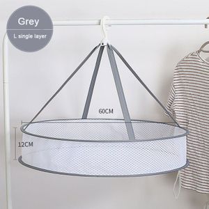 Winddicht Kleren Drogen Netto Droger Rack Huishoudelijke Vouwen Beha Sokken Kleren Drogen Mand Dubbele Mesh Laag Kruid Droog Organizer