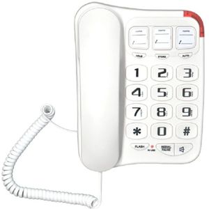 Amplified Grote Knop Vaste Telefoons Luid Ringtone Fixe Vaste Telefoon Thuis Voor Ouderen Lage Visio Groep