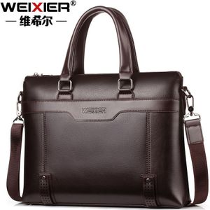 Mannen Tas Mannen Aktetas Mannen 14Inch Laptop Messenger Bag Mannen Schoudertassen Handtas Voor Documenten Tas Pu Leer