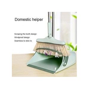 Opvouwbare Winddicht Huishouden Bezem Stoffer Set Plastic Anti-Kronkelende Zachte Haren Floor Sweep Antislip Handvat Borstel om
