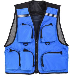 Outdoor Mannen Vissen Vest Sneldrogende Vis Vest Ademend Materiaal Vissen Jas Polyester Fiber Vis Jas Drie Kleur