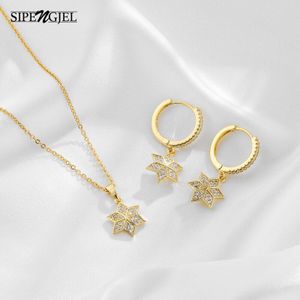 Mode Kubieke Zirkoon Geometrische Ster Oorbellen Luxe Star Oorbellen Voor Vrouwen Koreaanse Sieraden