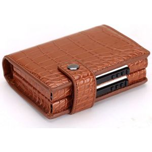 Mutifunction Mannen Blokkeren Rfid Portemonnee Mini PU Lederen Business Aluminium Creditcardhouder Purse Automatische Slide out Card Case