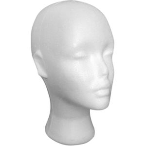 Vrouwelijke Styrofoam Foam Mannequin Mannequin Hoofd Model Hoed Glazen Display Foam Mannequin Hoofd Model Hoed Pruik Display Stand Rack Ad