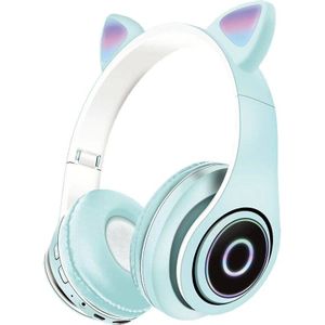 Kat Draadloze V5.0 Stereo Oortelefoon Bluetooth Hoofdtelefoon Muziek Headset Fm Sd-kaart Met Mic Voor Mobiele Xiaomi Iphone Sumsamg Tablet