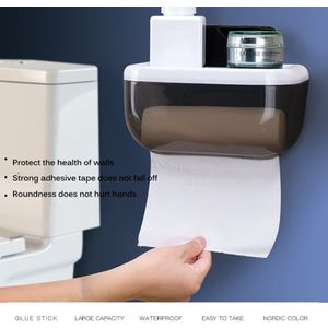 Badkamer Waterdichte Tissue Doos Plastic Toiletrolhouder Wall Mounted Opbergdoos Servet Dispenser Organizer