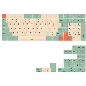 Hamimeloen Cherry Profiel Keycaps Voor Mechanische Toetsenbord Sleutel Dye Sub Japanse Wortel Zwart Lettertype Dikke Pbt Keycap Gh60 Dz60 xd84