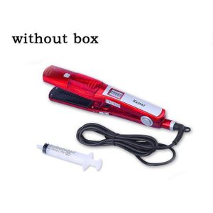 Kemei Professionele Damp Stijltang Kam Borstel Flat Iron Keramische Stoom Haar Ijzer Elektrische Haar Rechttrekken Stoom Krultang
