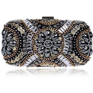 Sekusa Vrouwen Avondtassen Kralen Wedding Handtassen Clutch Purse Avondtasje Voor Bruiloft Dag Koppelingen Avondtassen Borduurwerk Zakken