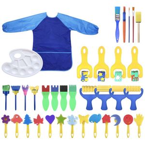 36 stks/set Kids Toys Schilderen Spons Borstel Set Tekening DIY Speelgoed EVA Stempel Art Schilderen Tool Borstels Onderwijs Tekening Speelgoed #30