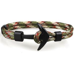 ZIG Man Anker Armband Zwarte Kleur Armband Polsband Bangle Punk Stijl Mode Jewlery Wrap armband