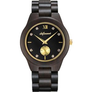 Shifenmei Houten Vrouwen Horloge Mode Vrouwen Hout Horloges Luxe Dames Armband Horloge Quartz Klok Relogio Feminino