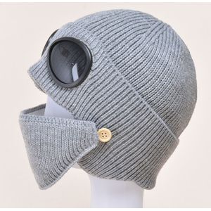 150G 2022 Mode Unisex Russische Winter Hoed Warme Knitt Hoed Vrouwen Pilot Black Ear Flap Hat Met Glazen mode Oorkap Hoed