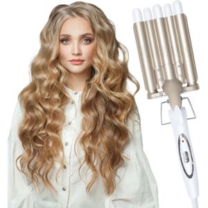 Haar Crimper 5 Barrel Curling Wand Keramische Toermalijn Triple Vaten Snelle Verwarming Styling Tool 0.6 Inch Haar Waver Curler Iron