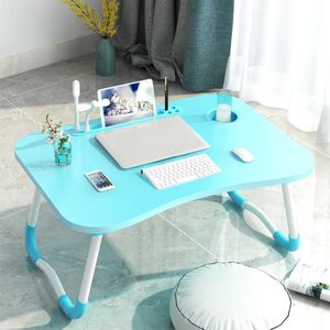 Folding Laptop Stand Houder Studie Tafellamp Usb Fan Bureau Houten Opvouwbare Computer Bureau Voor Bed Sofa Thee Serveren tafel Stand