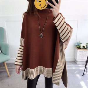 UHYTGFWinter Gebreide Trui Vrouwen Plus size Koreaanse lagen en poncho dames Trui Herfst Trui Mode Vrouw Jas 312