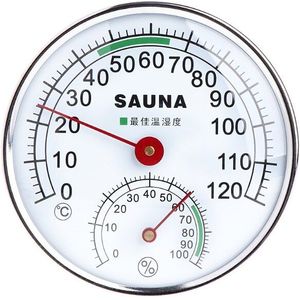Thermometer Hygrometer Rvs Voor Sauna Temperatuur Vochtigheid Meter