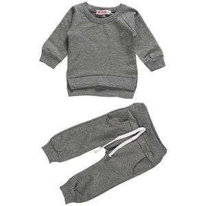 Autumn Sweatshirt Newborn Baby Kids Cotton Long Sleeve T-Shirt Tops + Long Pants Sleepwear Outfits Clothes Set