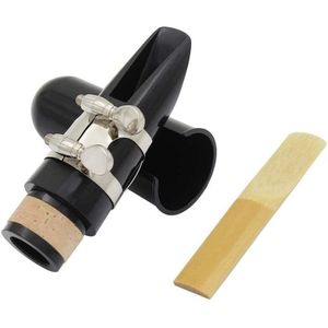 Mondstuk Kit, Inclusief Ligatuur + Klarinet Riet 2.5 + Zwart Klarinet Mondstuk Plastic Cap Muziekinstrument Accessoires