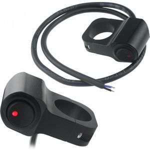 12V Universele Cnc Aluminium Motorfiets Stuur Schakelaar Aan-uit Knop Motor Koplamp Spotlight Schakelaar