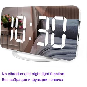 Miclock - Digitale Wekker - LED - Grote Spiegel - Elektronische Klok - Snooze Functie