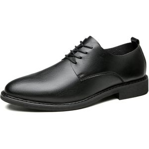 Heren Lederen Schoenen Sociale Formele Kleding Schoenen Zwart Oxford Schoenen Business Man Lace-Up Schoenen Ademende Rubberen Zool Mocassins mannen