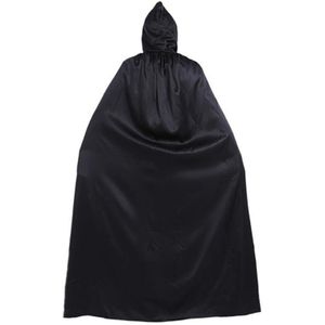 Halloween Reaper Grote Mantel Zwart Kostuum Reaper Mantel Demon Mantel Zwarte Lange Mantel Hooded Cosplay Kostuum