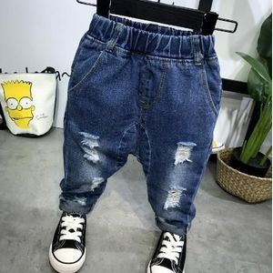 Kinderen casual gat broek baby mode jeans kinderen gat broek jongens broek rechte taille