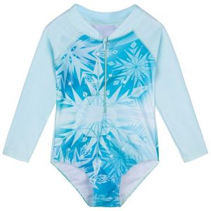 Baohul Een Stuk Sneeuwvlok Badpak Lange Mouwen Uv 50 + Zon Beschermende Badmode V-hals Rash Guard Met Ziper Water Sport kostuums