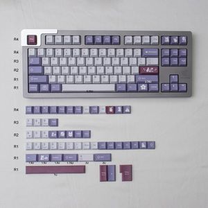 Gmk Tuzi Keycaps 138 Toetsen Cherry Profiel Pbt Dye-Sub Keycap Voor Mx Schakelaar Mechanische Toetsenbord Paars Serie Sleutel caps