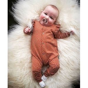 0-18M Baby Meisje Kleding Pasgeboren Stippen Romper Lange Mouw Bloemen Jumpsuit Playsuit Outfit Kleding