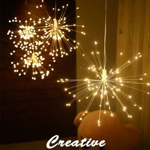 Guirlande Verlichting Outdoor Vuurwerk Kerstverlichting Power Led String Koperdraad Fairy Lights Xmas Party Decor Lamp